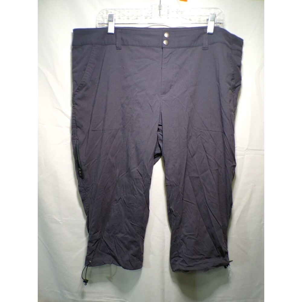 Columbia Women's 18W Omni Shield Hiking Capri Pants Gray Cropped